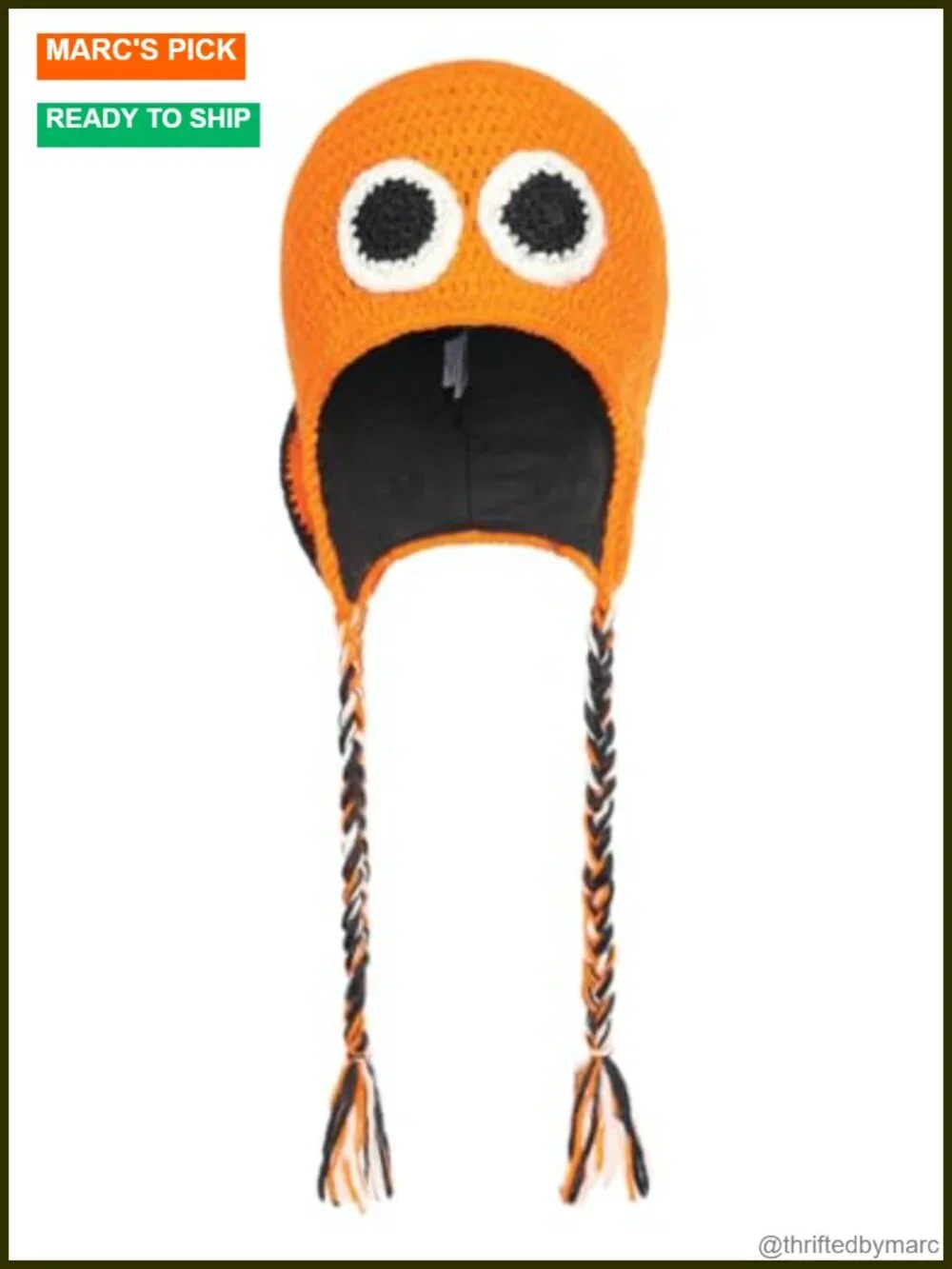 Wool & Fleece Lined Knitted Ear Flap Beanie Hat Winter Animal